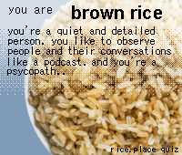 you are brown rice quiet